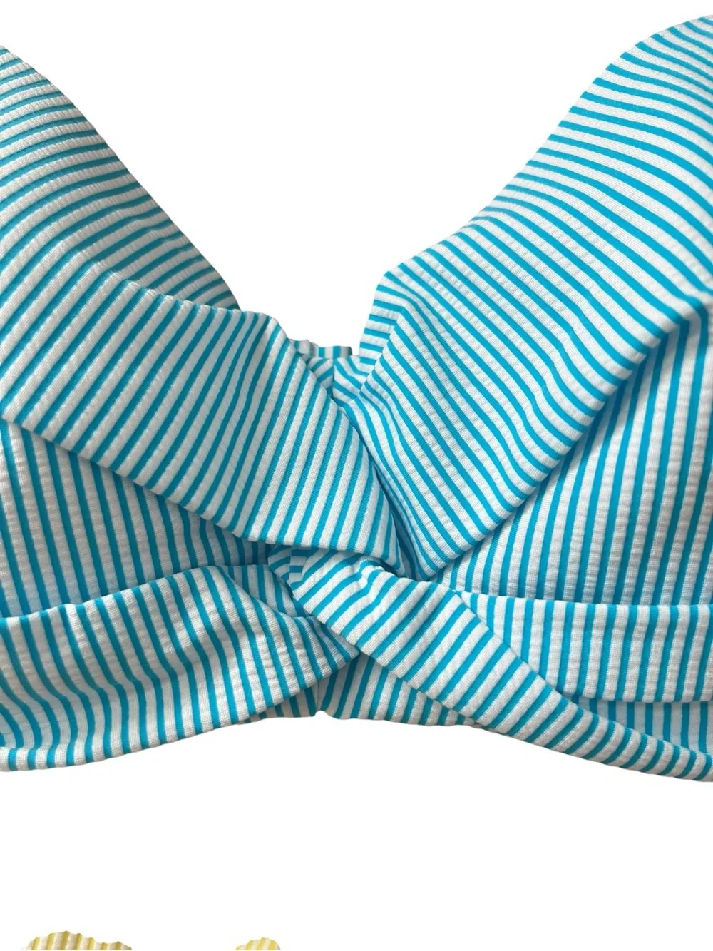 Lands' End Women's Striped Colorblock Bikini Set - Blue, Red & Yellow 16W